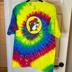 Colorful BUC-EE’S Collectible Tie-Dye Graphic Unisex T-Shirt